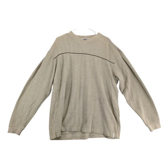 Columbia V-Neck Pullover Brown Knit Sweater Top Men's XXL Long Sleeve Gorpcore - Picture 1 of 10